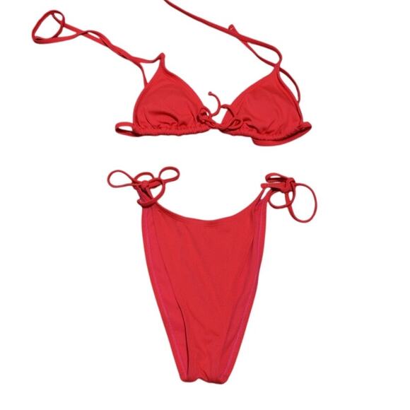 Swim Lot 2 Bikinis and One Swim Cover up Romper Size Small - Picture 5 of 11